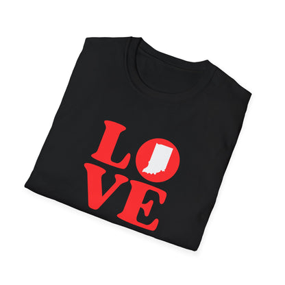 Indiana Love Unisex Softstyle T-Shirt - Perfect for Proud Hoosiers