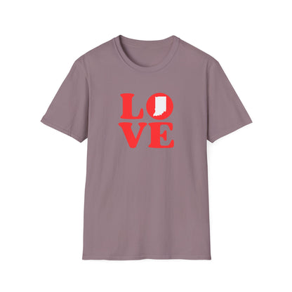 Indiana Love Unisex Softstyle T-Shirt - Perfect for Proud Hoosiers