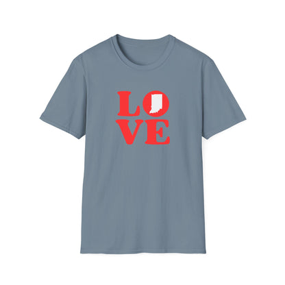 Indiana Love Unisex Softstyle T-Shirt - Perfect for Proud Hoosiers