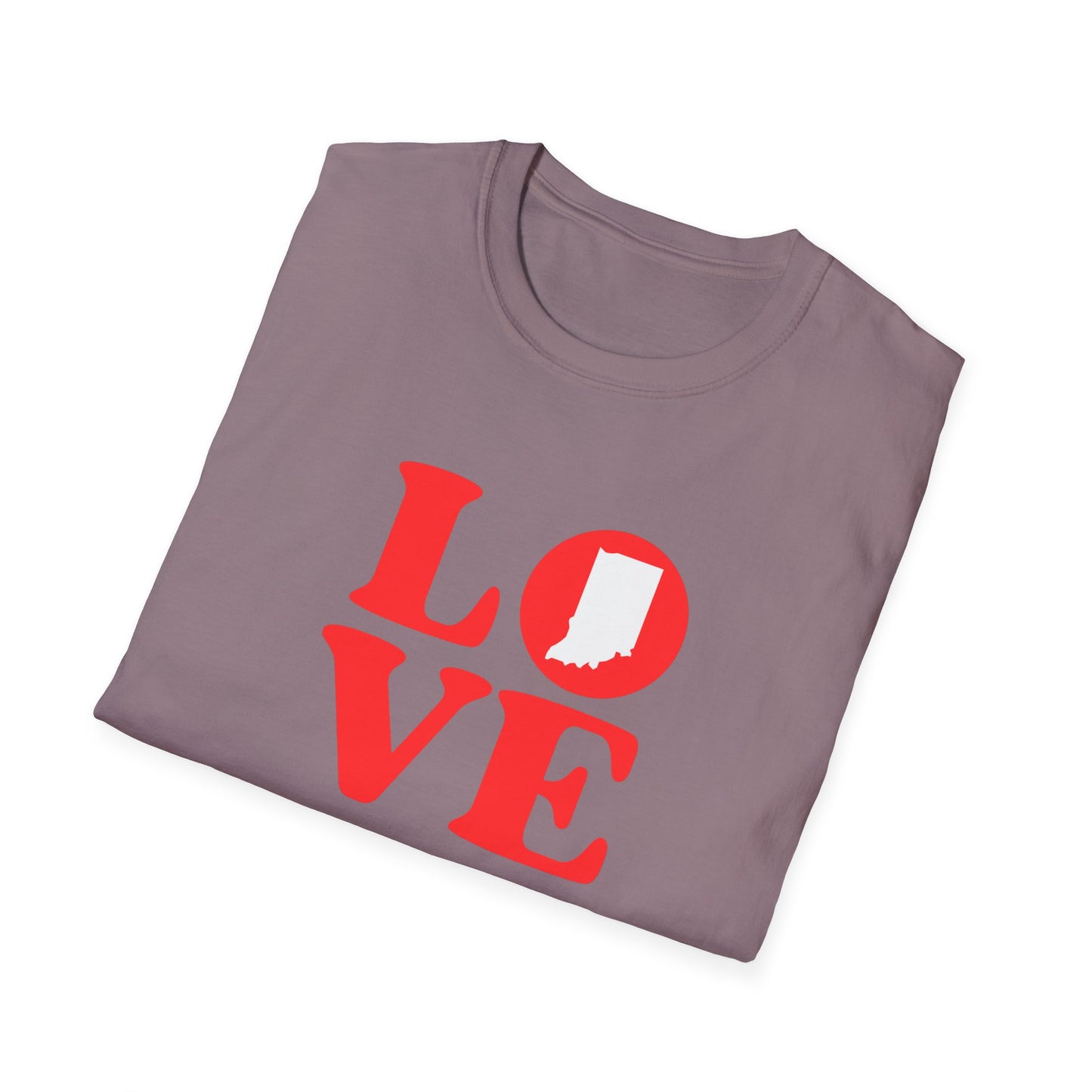 Indiana Love Unisex Softstyle T-Shirt - Perfect for Proud Hoosiers