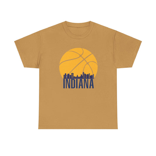 Indiana Pacers Basketball Unisex Heavy Cotton Tee - Sporty Urban Style for Fans