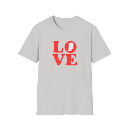 Indiana Love Unisex Softstyle T-Shirt - Perfect for Proud Hoosiers