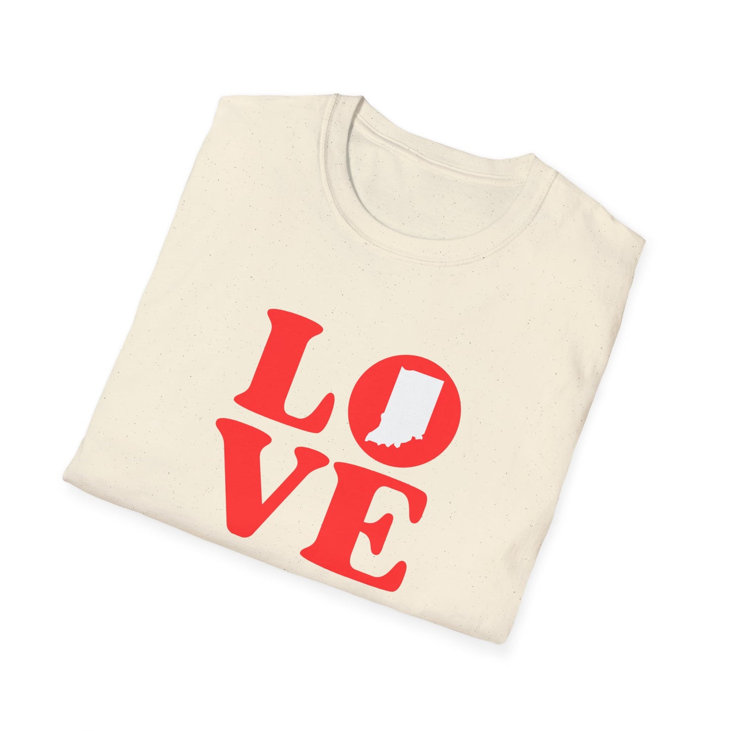 Indiana Love Unisex Softstyle T-Shirt - Perfect for Proud Hoosiers