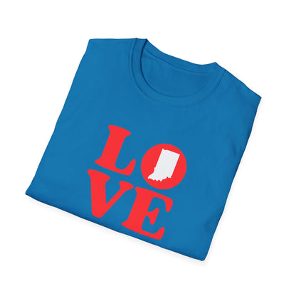 Indiana Love Unisex Softstyle T-Shirt - Perfect for Proud Hoosiers