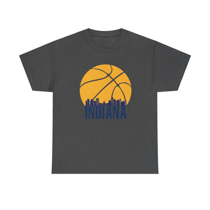 Indiana Pacers Basketball Unisex Heavy Cotton Tee - Sporty Urban Style for Fans