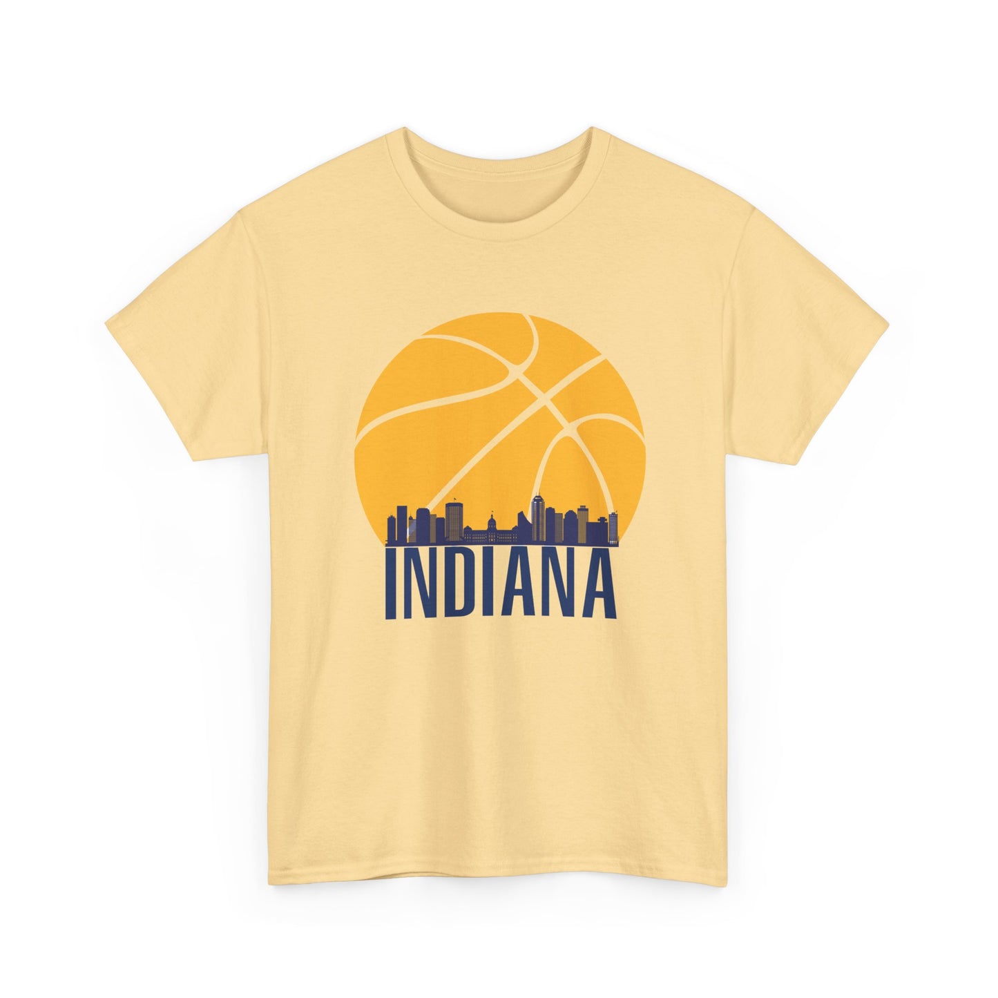 Indiana Pacers Basketball Unisex Heavy Cotton Tee - Sporty Urban Style for Fans