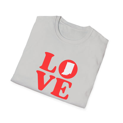 Indiana Love Unisex Softstyle T-Shirt - Perfect for Proud Hoosiers