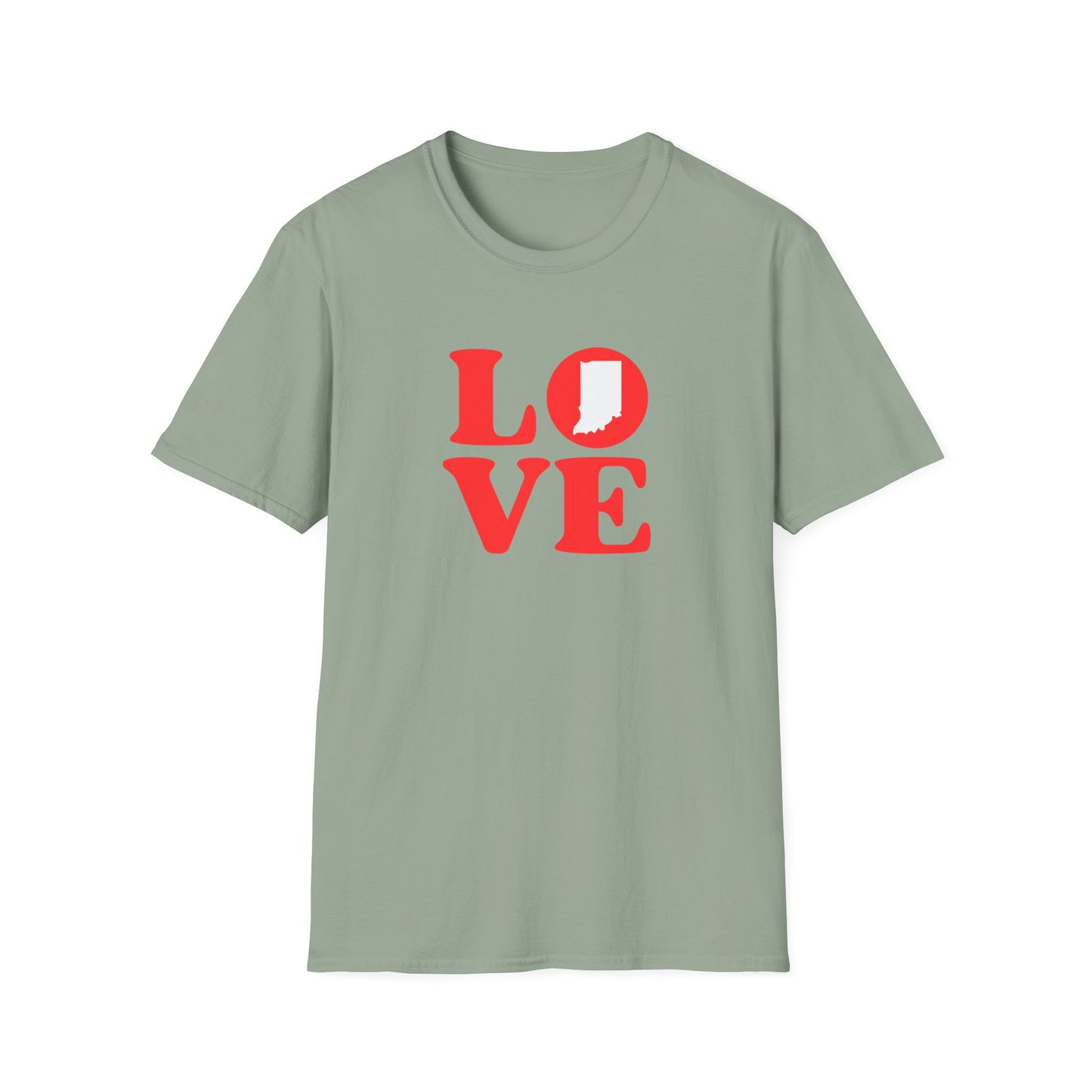 Indiana Love Unisex Softstyle T-Shirt - Perfect for Proud Hoosiers