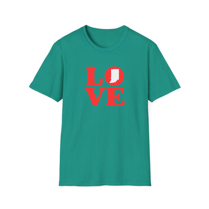 Indiana Love Unisex Softstyle T-Shirt - Perfect for Proud Hoosiers