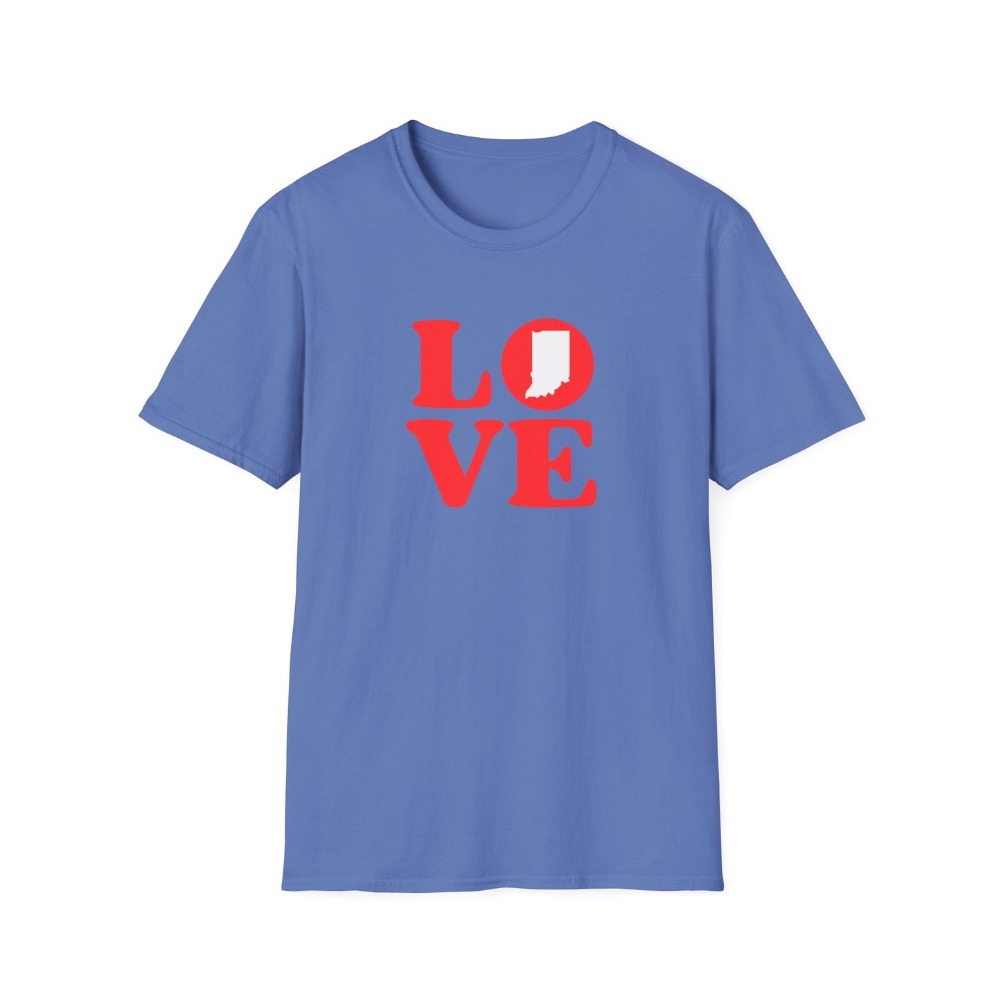 Indiana Love Unisex Softstyle T-Shirt - Perfect for Proud Hoosiers