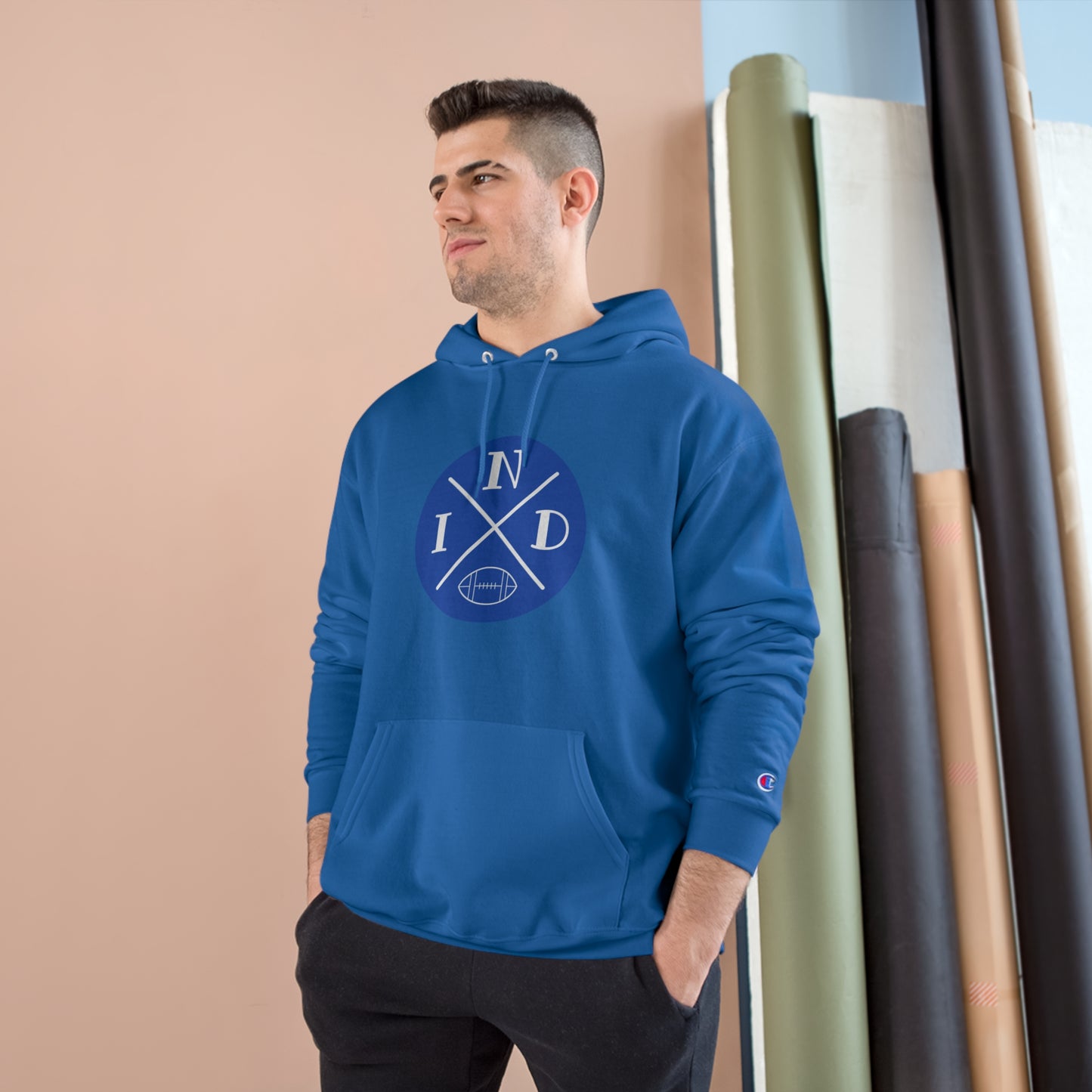 Colts Vintage-Inspired Champion Hoodie - Perfect for Indy Fans