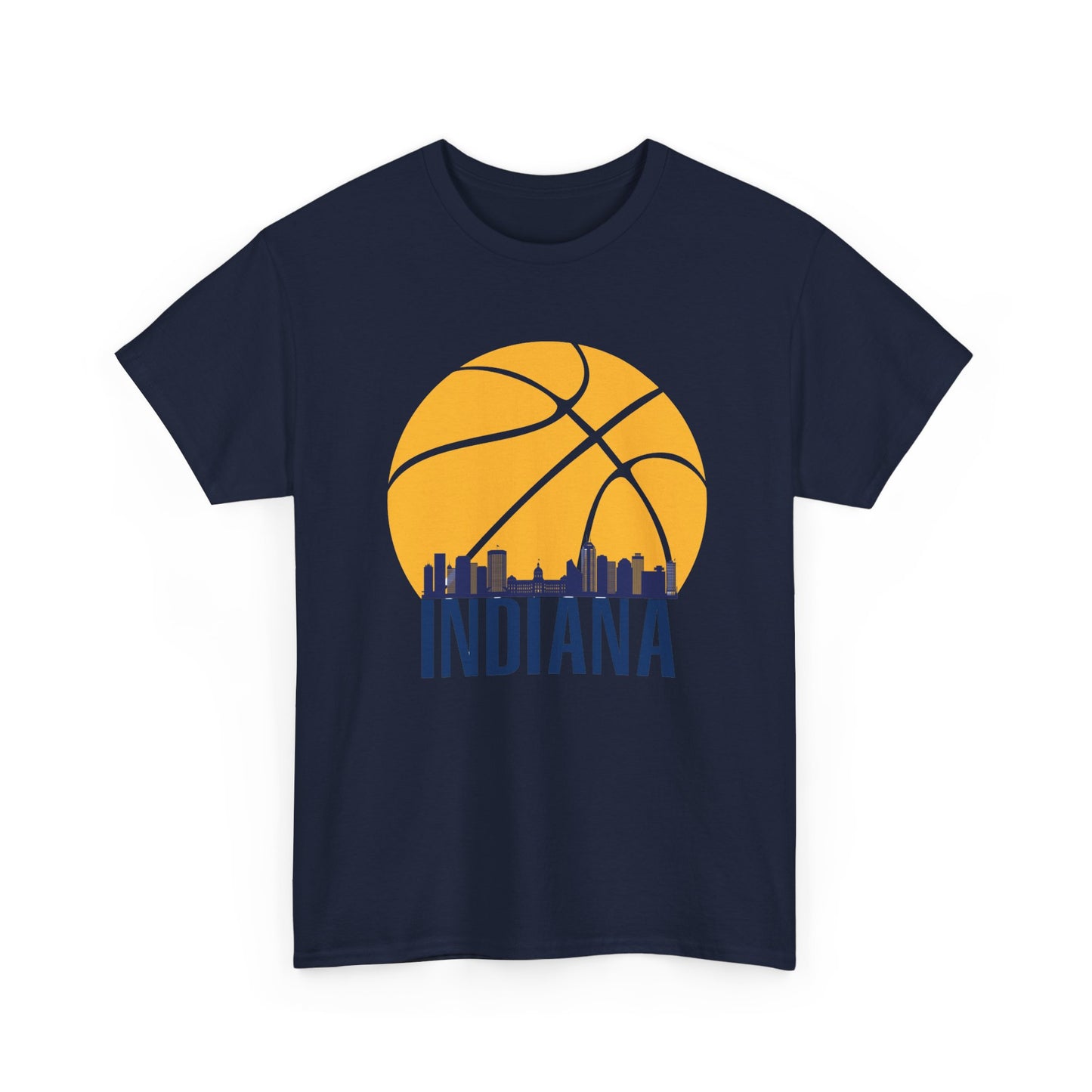 Indiana Pacers Basketball Unisex Heavy Cotton Tee - Sporty Urban Style for Fans