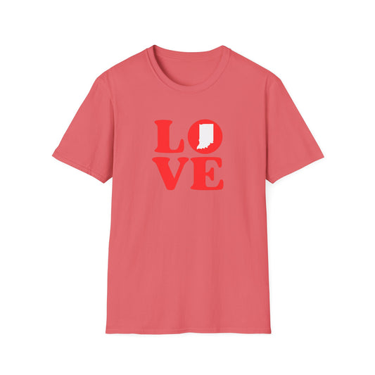 Indiana Love Unisex Softstyle T-Shirt - Perfect for Proud Hoosiers