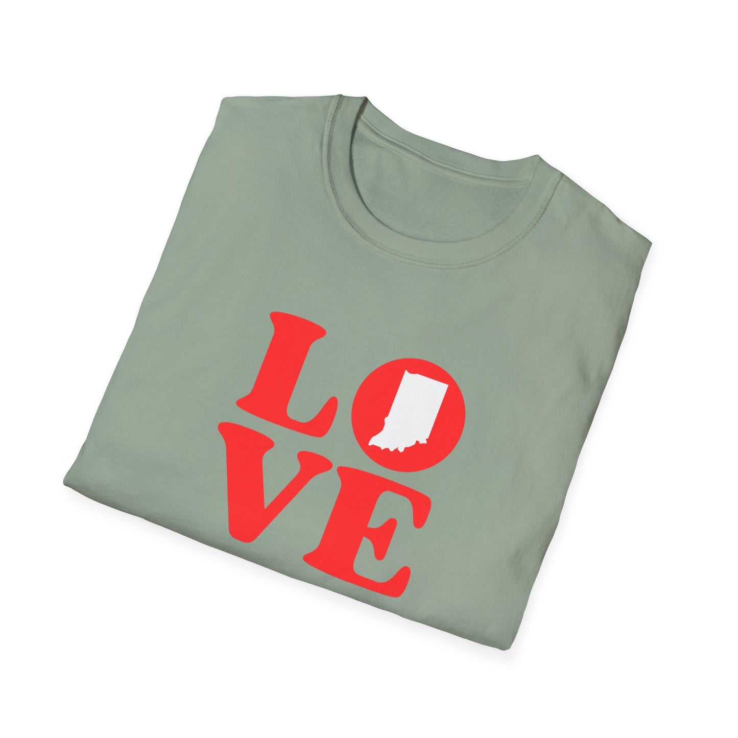 Indiana Love Unisex Softstyle T-Shirt - Perfect for Proud Hoosiers